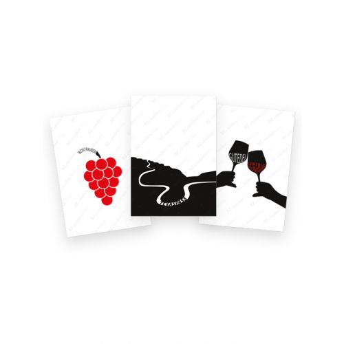 Poster 3er Pack - A4 Wein