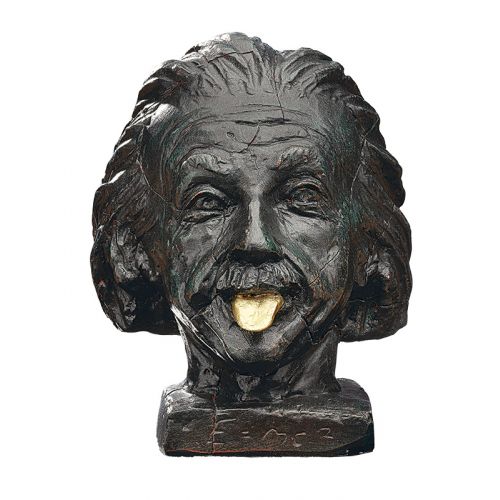 J. Nemecek: "Einstein-Kopf mit goldener Zunge"