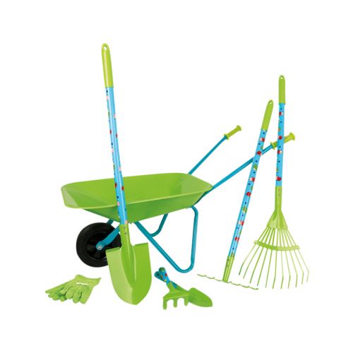 Großes Gartenset mit Schubkarre