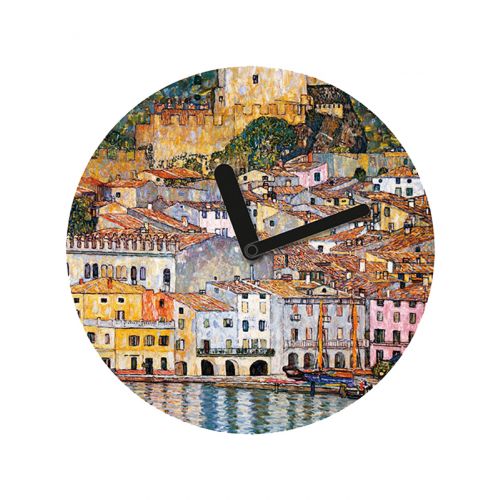 Gustav Klimt: Wanduhr "Malcesine am Gardasee"