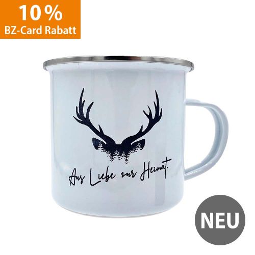 Emaille Tasse - "Heimatliebe"