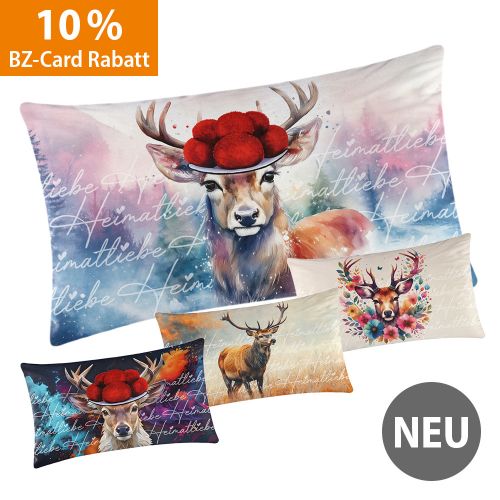 Kissen "Heimatliebe" - Hirsch