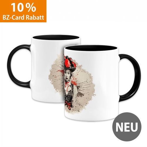 Tasse - Bollenhut Lady schwarz