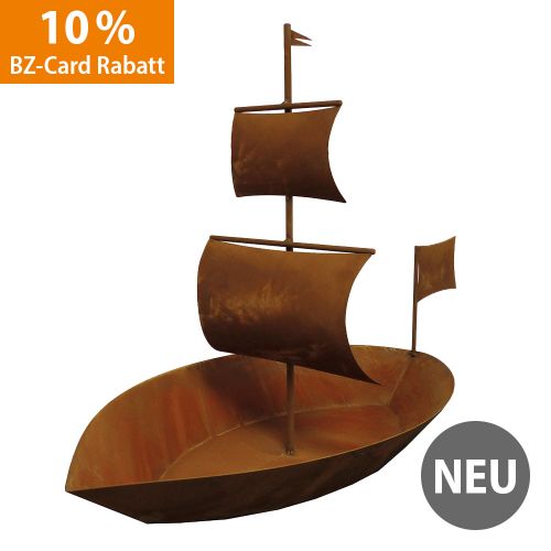 Edelrost Schiff zum Bepflanzen, 3-teilig