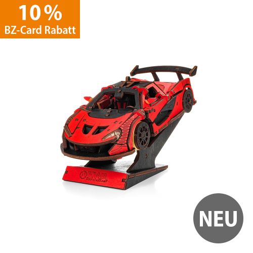 3D-Holzpuzzle, Racing Car rot