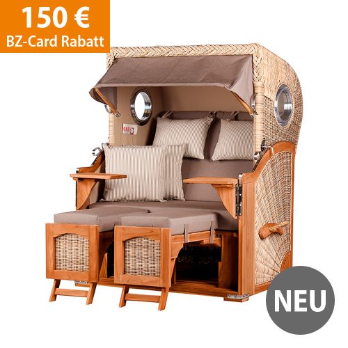 Strandkorb taupe-creme