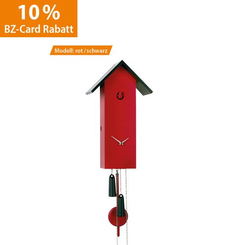 Kuckucksuhr I Vogelhaus - rot/schwarz