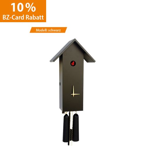 Kuckucksuhr I Vogelhaus - schwarz/weiß