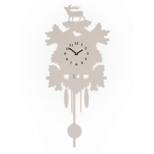 Holz Kuckucksuhr - weiß