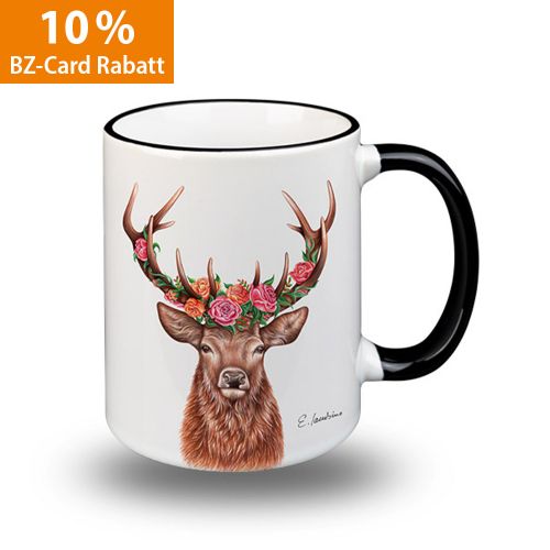 Tasse - Blumenhirsch