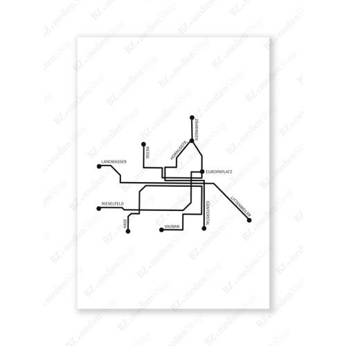 Poster A4 - Straßenbahnnetz