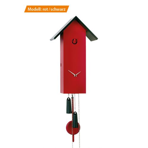 Kuckucksuhr I Vogelhaus - rot/schwarz