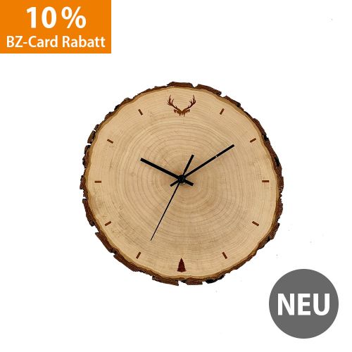 Wanduhr aus eleganter Erle